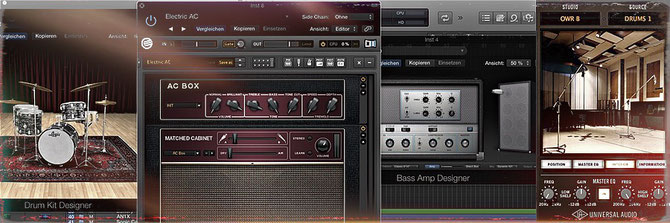 "FiX" PlugIns in LogicPro X. Drum Designer, Guitar Rig 5, Bass Amp, UA Ocean Ways Studio