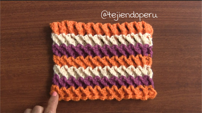 Punto turco tejido a crochet