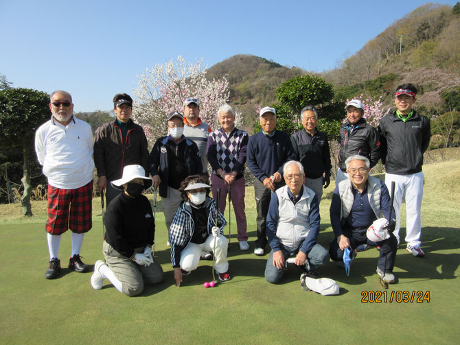 2021.03.24第81回KSG会。優勝は、後列左から二人目の本橋保さま。