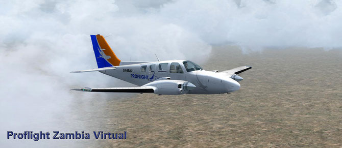 CARENADO Beech Baron 58 Proflight Zambia Texture "9J-MJS"