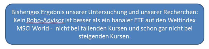 Robo-Test: Bisheriges Fazit unserer Untersuchung
