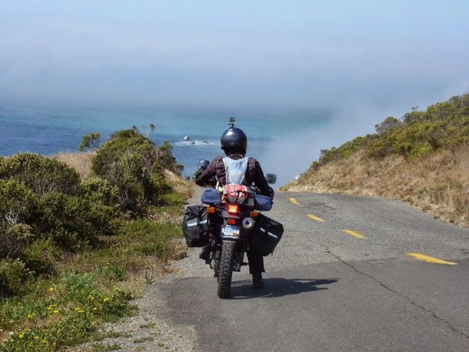 Descending to the ocean in the Lost Coast region