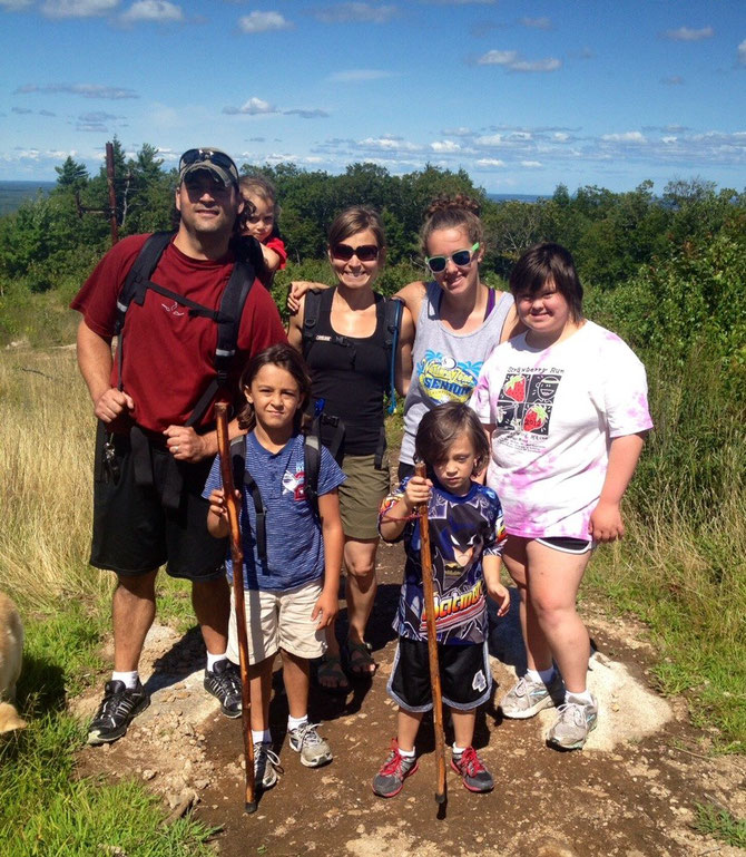 On top of Mt.Agamenticus with brother-in-law, nephews, niece, cousin, and sister
