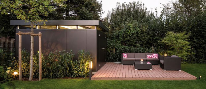 Das isolierte Nebengebaeude Casa Nova groß - Gartenhaus - Gerätehaus - Geräteschuppen © Biohort.com