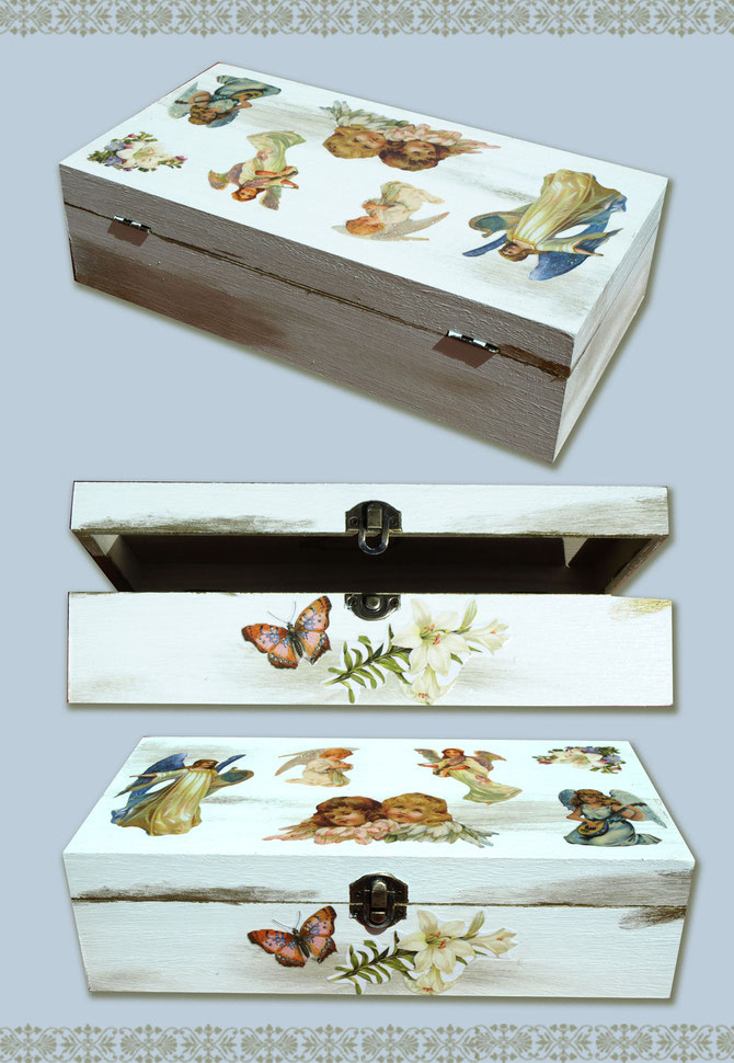 Découpage angels box by Vintage Birdcage