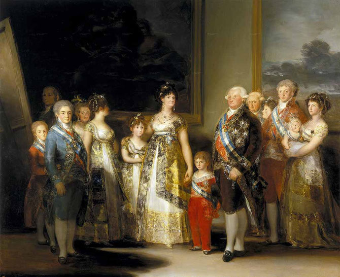 La familia de Carlos IV 1800, de Goya.