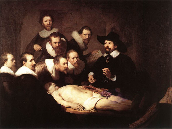 La lección de anatomía, de Rembrandt, 1632