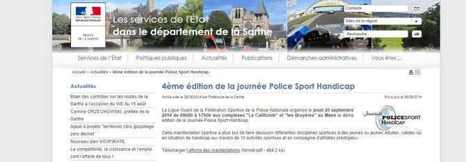 Le site de la Préfecture de la Sarthe, avant la journée...