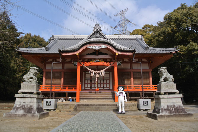 山中八幡宮にて