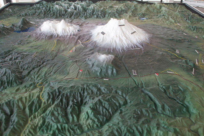 Model des "Tongariro Nationalparks"
