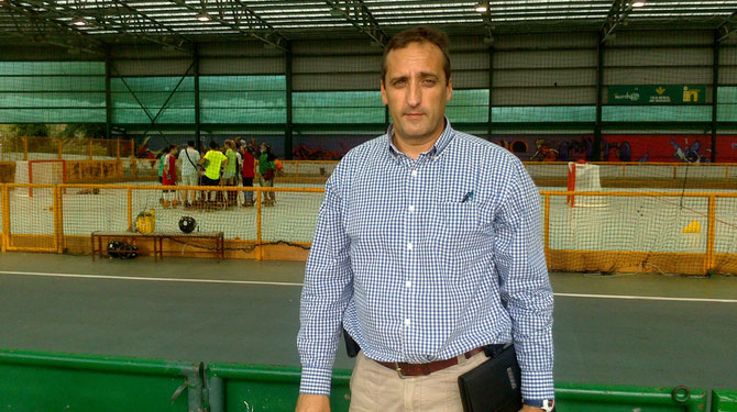 Jon Echanove, delegado de la sección de hockey sobre patines de Lagunak. Foto: José Mari Colomo.