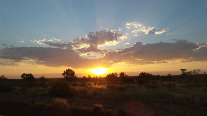 der letzte Sonnenuntergang im Northern Territory