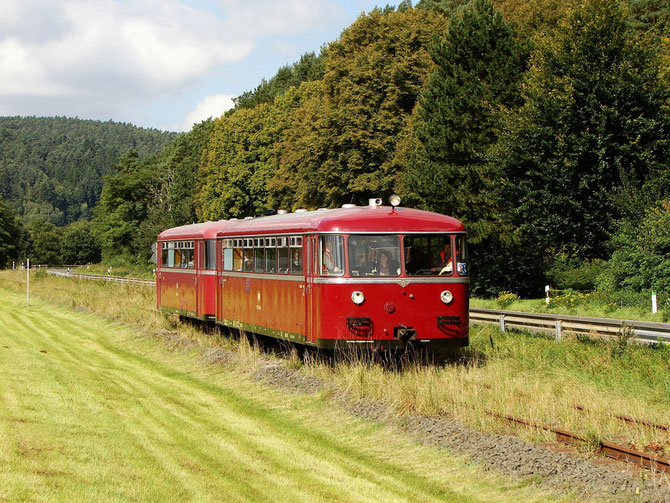 Die 795/995 Garnitur unterwegs auf der Oleftalbahn