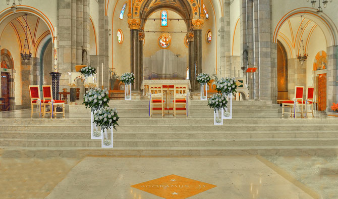 Progetto allestimento Matrimonio Basilica di S. Agostino Milano