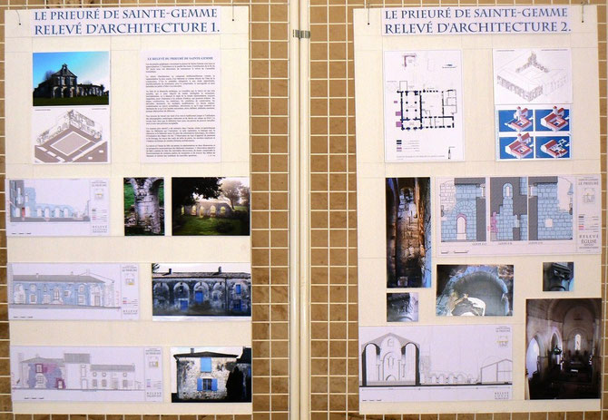 Les Journée Européennes du Patrimoine de 2009 furent illustrées avec les panneaux montrant « le relevé d’architecture à Sainte-Gemme »