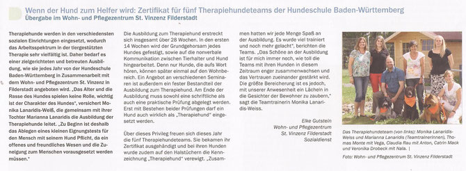 Therapiehundeteam Monte, Vega