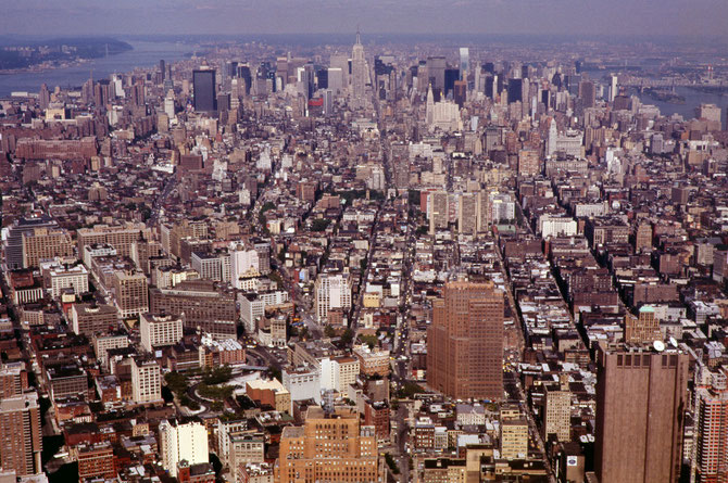 Blick vom World Trade Center auf Manhattan