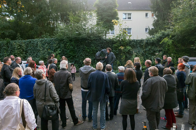 Einweihung einer Skulptur von Urich Krämer, Schüler von Herbert Lungwitz