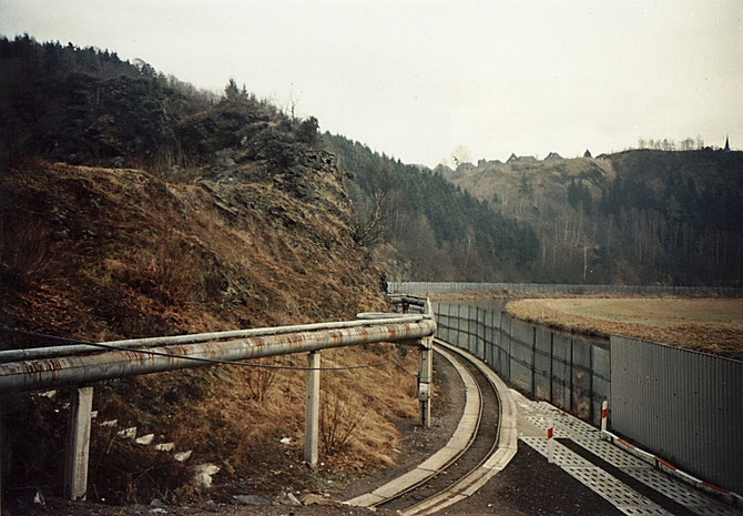 heutiges Streckenende an der Ziegelhütte zu DDR-Zeiten