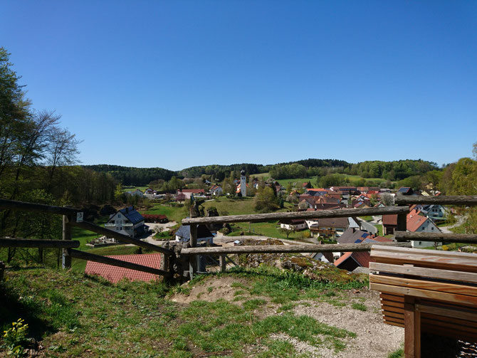 Blick auf Bärnfels von der Burgruine Bärnfels