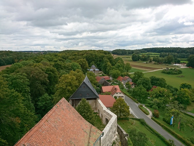 Blick von Burg Zwernitz in den Felsengarten Sanspareil