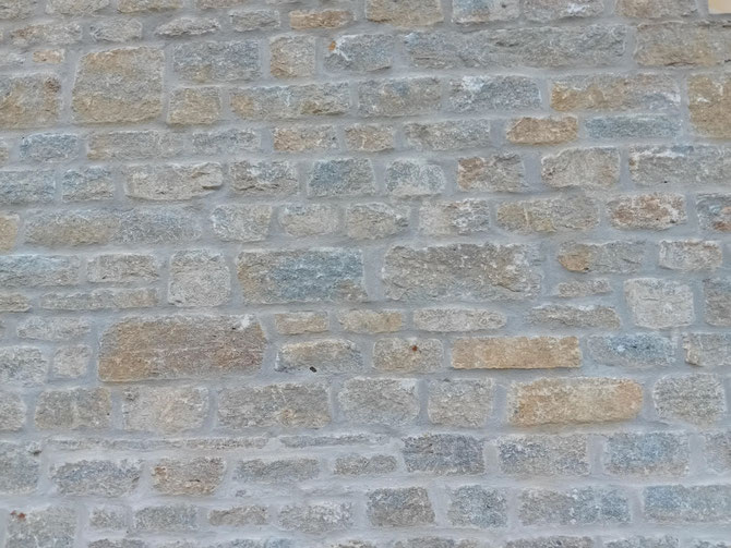 Closeup of building stone wall