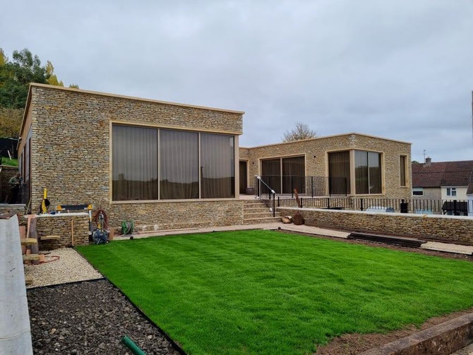 Modern stone house