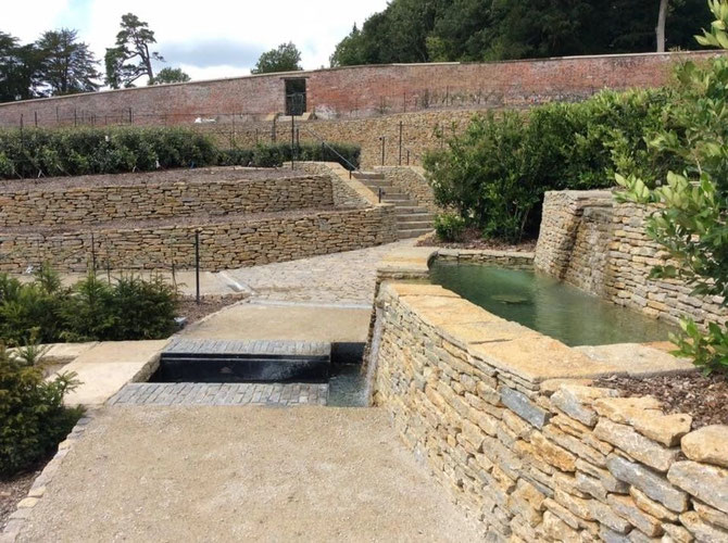 Pile of drystone and finished wall