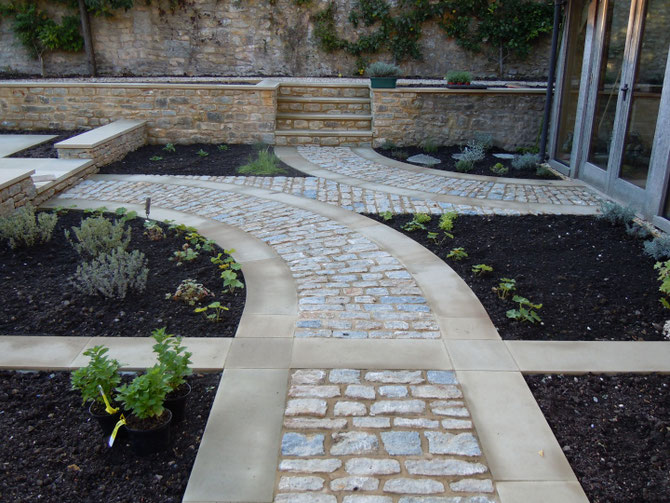 Cobbles for a garden path