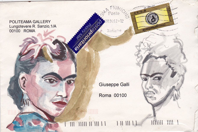Omaggio a Frida Kahlo - tempera su carta - 2002