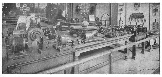 Fig. 297. Nikola Tesla's personal exhibit at the World Fair in Chicago, 1893.