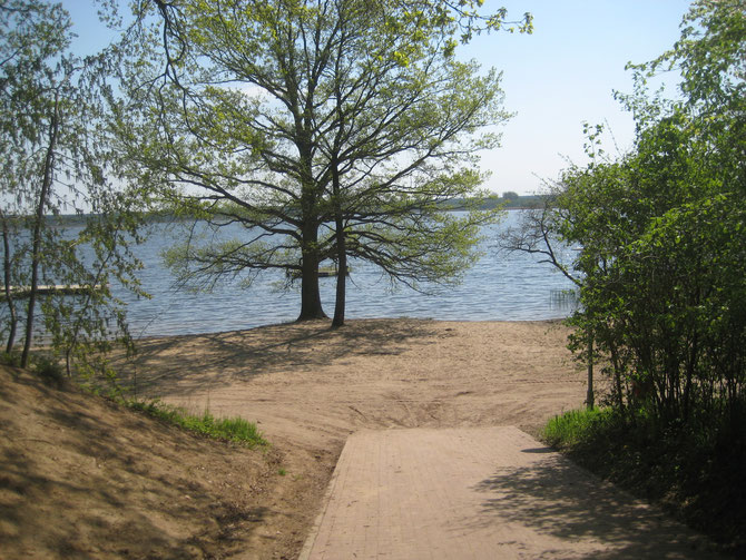 Der Weg zum Woblitzsee - Strand