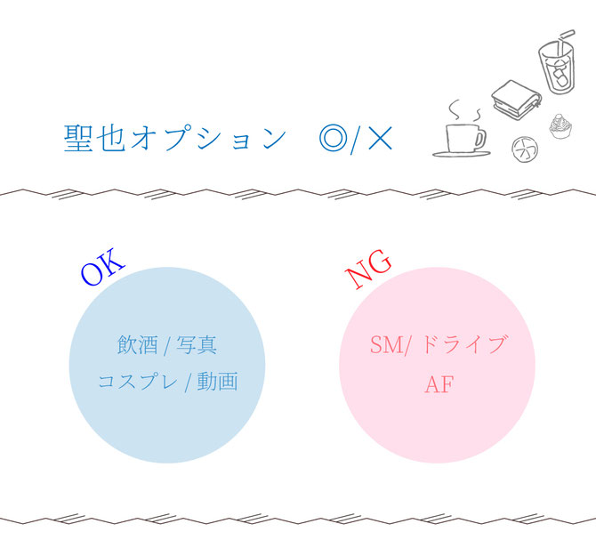 セラピストの可能オプション/OK or NG/ 札幌 女性用風俗 すすきの 雨はしずかに