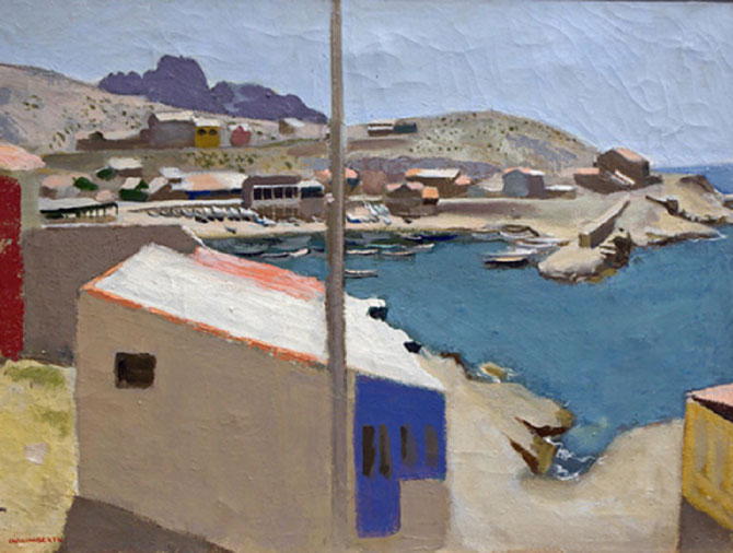 CABANON AUX GOUDES à Marseille huile sur toile 46X61cm. Collection Fondation Regards de Provence