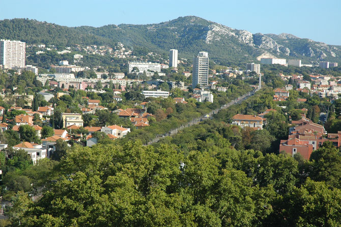 LE BOULEVARD MICHELET, DU ROND POINT DU PRADO à L'OBELISQUE DE MAZARGUES