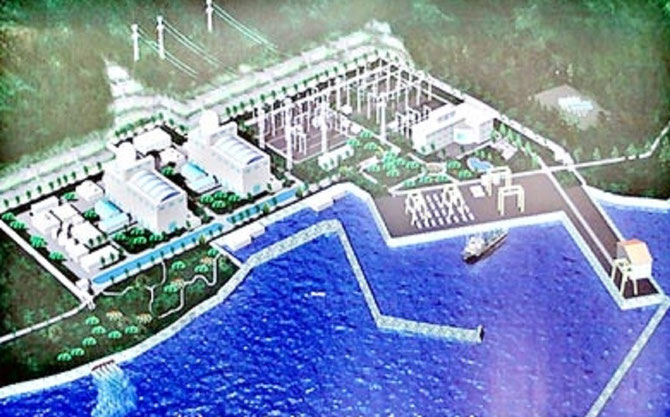 PLAN CENTRALE NUCLEAIRE NINH THUÂN. 2 REACTEURS DE 1.000 - 1.200 MW CHACUN. MISE EN SERVICE DU PREMIER REACTEUR PREVUE EN 2020. HAMEAU DE VINH TRUONG, COMMUNE DE PHUOC DINH, DISTRICT DE THUÂN NAM, CONSTRUITE SUR 443,11Ha TERRE FERME ET 440,57Ha MER.