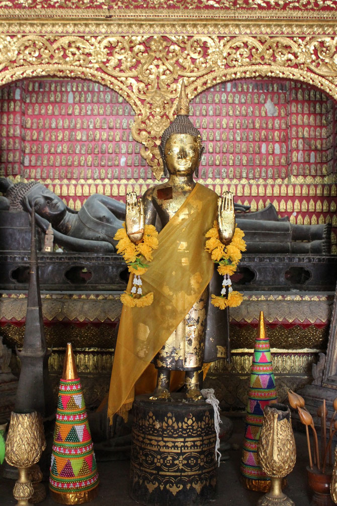 Bouddha couché du XVIès. mesurant presque 2m et prêté à Paris lors de l'Exposition coloniale en 1931. 