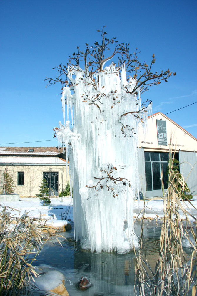 11 JANVIER 2010. UN "FROID SIBERIEN". DEVANT LA FORGE . PERNES LES FONTAINES.