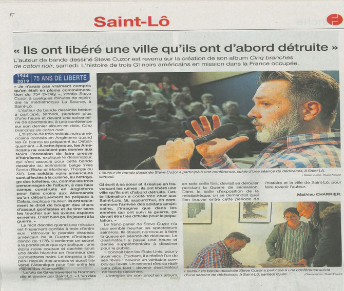 Rencontre avec Steve Cuzor (BD : 5 branches de coton noir)