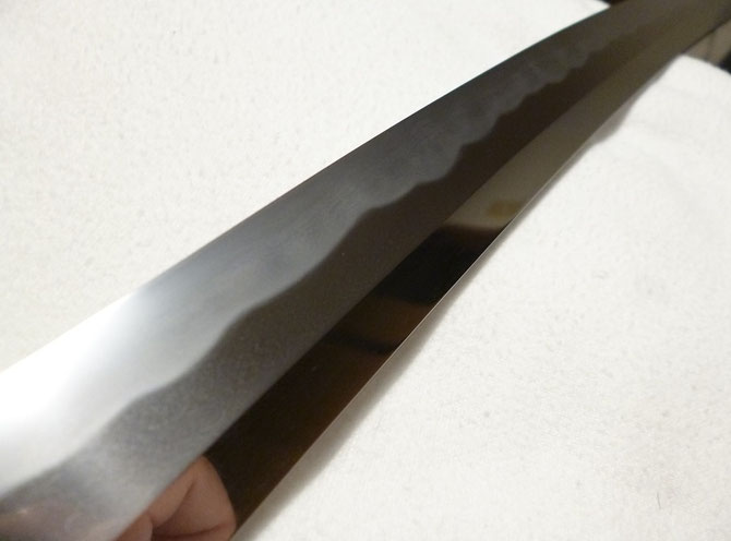 現代刀匠・短刀　刃渡り14,9 cm  (合法品)   鎬造り　研ぎ途中