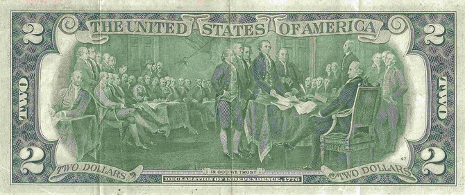 US-2-Dollar-Note, Rückseite