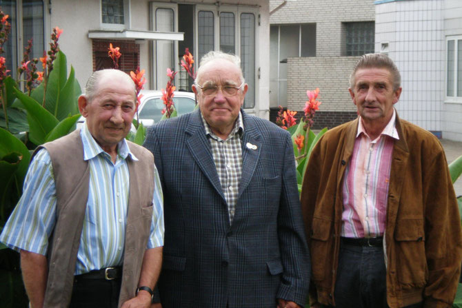 Drei Gründer der ersten Stunde v.l.  H. Hilbers, F. Aufderheide, H. Fischer