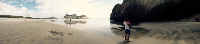 Panorama vom Beach am Farewell Spit! 