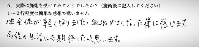 頭痛　肩こりでお悩みの方の感想イメージ