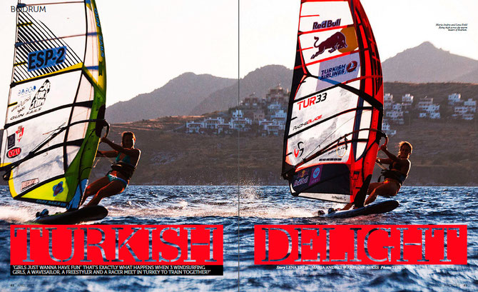 maria andres mariandres sailing on gunsails with lena erdil in turkey bodrum slalom windsurfing mystic satorisan