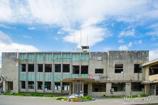 Tsunami de Tohoku - Antigo prédio da prefeitura de Oouchi, Iwate