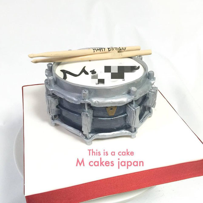 スネアドラム型ケーキ🎶 #スネア #ドラム #誕生日ケーキ #music #musiccake #Snaredrum #snare #drum #birthday #fondantcake