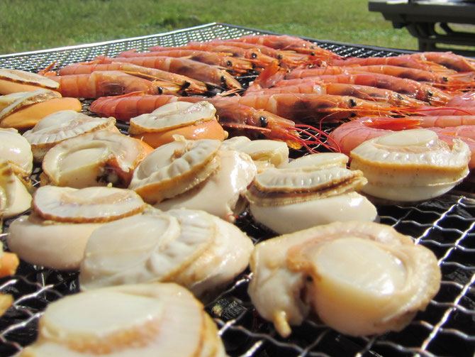 今年は「海鮮バーベキュー」。自然の恵みに「ありがとう。」とっても美味しかったです