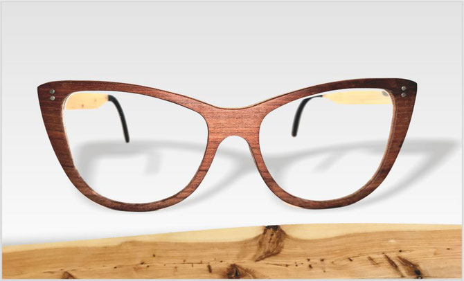 Wacholder-Brille mit Intarsie