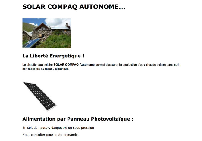 Solar Compaq Autonome - CESI - Chauffe Eau Solaire Individuel Autonome - Matic - Presso - Auto-vidangeable - sous pression - 